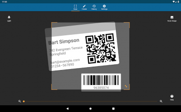 screenshoot for QRbot: QR code reader and barcode reader