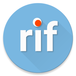 logo for rif is fun golden platinum