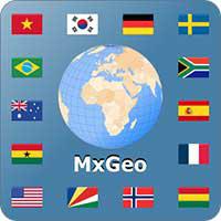 logo for World atlas & map MxGeo Pro