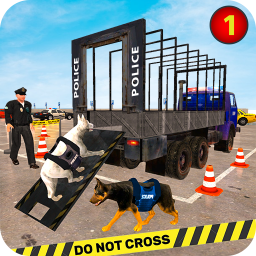 logo for US Police Dog Transport: Multi Level Parking Game