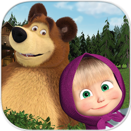 logo for Masha and the Bear. Educational Games