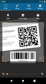 screenshoot for QRbot: QR code reader and barcode reader