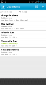 screenshoot for Clean House - chores schedule