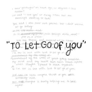 poster for to let go of you - Emilee Estoya